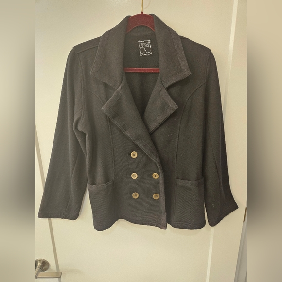 Vintage - MiFrescia Black Sweater Blazer - EUC - Size L - Picture 1 of 8